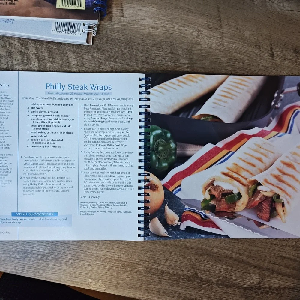 Pampered Chef Cookbook Set 4 Books OS Multicolor Spiral‎ Bound Recipe Collection